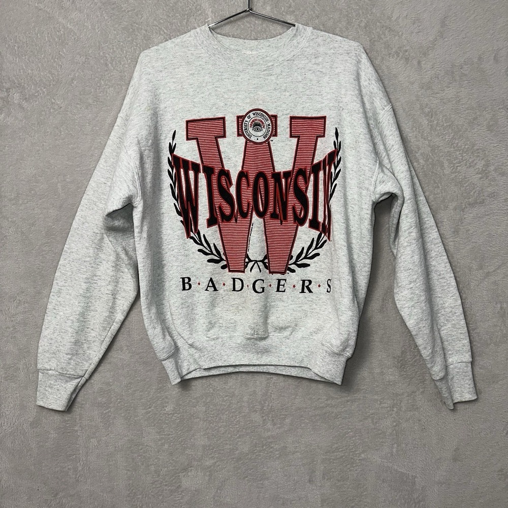 Wisconsin Badgers Gray Crewneck Sweatshirt